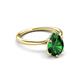 3 - Solina 1.83 ctw Pear Shape Created Emerald accented Lab Grown Diamond Hidden Halo Women Engagement Ring 
