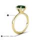 5 - Solina 1.83 ctw Pear Shape Created Emerald accented Lab Grown Diamond Hidden Halo Women Engagement Ring 