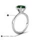 5 - Solina 1.83 ctw Pear Shape Created Emerald accented Lab Grown Diamond Hidden Halo Women Engagement Ring 