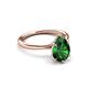 3 - Solina 1.83 ctw Pear Shape Created Emerald accented Lab Grown Diamond Hidden Halo Women Engagement Ring 