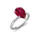 4 - Solina 2.38 ctw Pear Shape Created Ruby accented Lab Grown Diamond Hidden Halo Women Engagement Ring 