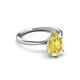 3 - Solina 2.58 ctw Pear Shape Created Yellow Sapphire accented Lab Grown Diamond Hidden Halo Women Engagement Ring 