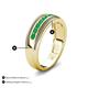 5 - Zaid 0.35 ctw Round Emerald Two Toned and High Polished Edges Men Wedding Band (8 mm) 