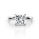 1 - Solina 2.13 ctw IGI Certified Princess Shape Lab Grown Diamond accented Lab Grown Diamond Hidden Halo Women Engagement Ring 