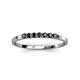 3 - Vivian 2.10 mm Black Diamond 7 Stone Wedding Band 