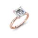 4 - Solina 2.13 ctw IGI Certified Asscher Shape Lab Grown Diamond accented Lab Grown Diamond Hidden Halo Women Engagement Ring 