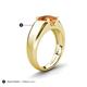 5 - Jude 1.35 ct Cushion Checkerboard Cut Citrine Solitaire Men Wedding Band (7 mm) 