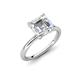 4 - Solina 2.13 ctw GIA Certified Asscher Shape Natural Diamond accented Lab Grown Diamond Hidden Halo Women Engagement Ring 