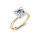 4 - Solina 2.13 ctw GIA Certified Asscher Shape Natural Diamond accented Lab Grown Diamond Hidden Halo Women Engagement Ring 