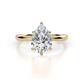 1 - Solina 2.18 ctw GIA Certified Pear Shape Natural Diamond accented Lab Grown Diamond Hidden Halo Women Engagement Ring 