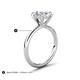 5 - Solina 2.18 ctw GIA Certified Pear Shape Natural Diamond accented Lab Grown Diamond Hidden Halo Women Engagement Ring 