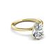 3 - Solina 2.18 ctw GIA Certified Pear Shape Natural Diamond accented Lab Grown Diamond Hidden Halo Women Engagement Ring 