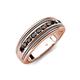4 - Zaid 0.53 ctw Round Black Diamond Two Toned and High Polished Edges Men Wedding Band (8 mm) 