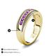 5 - Zaid 0.35 ctw Round Amethyst Two Toned and High Polished Edges Men Wedding Band (8 mm) 