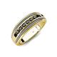 4 - Zaid 0.53 ctw Round Black Diamond Two Toned and High Polished Edges Men Wedding Band (8 mm) 