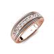 4 - Zaid 0.45 ctw Round Moissanite Two Toned and High Polished Edges Men Wedding Band (8 mm) 