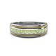 1 - Zaid 0.50 ctw Round Peridot Two Toned and High Polished Edges Men Wedding Band (8 mm) 