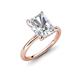 4 - Solina 3.14 ctw GIA Certified Radiant Shape Natural Diamond accented Lab Grown Diamond Hidden Halo Women Engagement Ring 