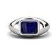 1 - Dianne 2.50 ct Emerald Shape Created Blue Sapphire Women Solitaire Engagement Ring 