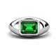 1 - Dianne 2.00 ct Emerald Shape Created Emerald Women Solitaire Engagement Ring 