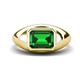 1 - Dianne 2.00 ct Emerald Shape Created Emerald Women Solitaire Engagement Ring 