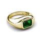3 - Dianne 2.00 ct Emerald Shape Created Emerald Women Solitaire Engagement Ring 
