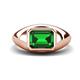 1 - Dianne 2.00 ct Emerald Shape Created Emerald Women Solitaire Engagement Ring 