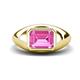 1 - Dianne 3.00 ct Emerald Shape Created Pink Sapphire Women Solitaire Engagement Ring 