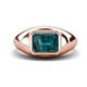 1 - Dianne 3.00 ct Emerald Shape London Blue Topaz Women Solitaire Engagement Ring 