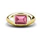 1 - Dianne 2.85 ct Emerald Shape Pink Tourmaline Women Solitaire Engagement Ring 