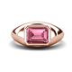 1 - Dianne 2.85 ct Emerald Shape Pink Tourmaline Women Solitaire Engagement Ring 