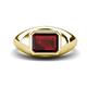 1 - Dianne 3.00 ct Emerald Shape Red Garnet Women Solitaire Engagement Ring 