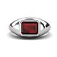 1 - Dianne 3.00 ct Emerald Shape Red Garnet Women Solitaire Engagement Ring 
