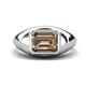 1 - Dianne 2.00 ct Emerald Shape Smoky Quartz Women Solitaire Engagement Ring 