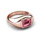 3 - Dianne 2.85 ct Emerald Shape Pink Tourmaline Women Solitaire Engagement Ring 
