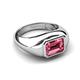 3 - Dianne 2.85 ct Emerald Shape Pink Tourmaline Women Solitaire Engagement Ring 