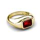 3 - Dianne 3.00 ct Emerald Shape Red Garnet Women Solitaire Engagement Ring 