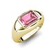 4 - Dianne 2.85 ct Emerald Shape Pink Tourmaline Women Solitaire Engagement Ring 