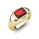 4 - Dianne 3.00 ct Emerald Shape Red Garnet Women Solitaire Engagement Ring 