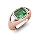 4 - Dianne 2.00 ct Emerald Shape Created Emerald Women Solitaire Engagement Ring 
