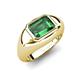 4 - Dianne 2.00 ct Emerald Shape Created Emerald Women Solitaire Engagement Ring 