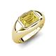 4 - Dianne 3.00 ct Emerald Shape Created Yellow Sapphire Women Solitaire Engagement Ring 