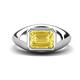 1 - Dianne 3.00 ct Emerald Shape Created Yellow Sapphire Women Solitaire Engagement Ring 