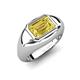 4 - Dianne 3.00 ct Emerald Shape Created Yellow Sapphire Women Solitaire Engagement Ring 