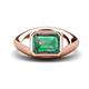1 - Dianne 2.96 ct Emerald Shape Created Alexandrite Women Solitaire Engagement Ring 