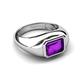 4 - Dianne 2.00 ct Emerald Shape Amethyst Women Solitaire Engagement Ring 