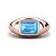 1 - Dianne 2.00 ct Emerald Shape Blue Topaz Women Solitaire Engagement Ring 