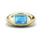 1 - Dianne 2.00 ct Emerald Shape Blue Topaz Women Solitaire Engagement Ring 