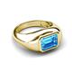 4 - Dianne 2.00 ct Emerald Shape Blue Topaz Women Solitaire Engagement Ring 