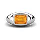1 - Dianne 2.00 ct Emerald Shape Citrine Women Solitaire Engagement Ring 